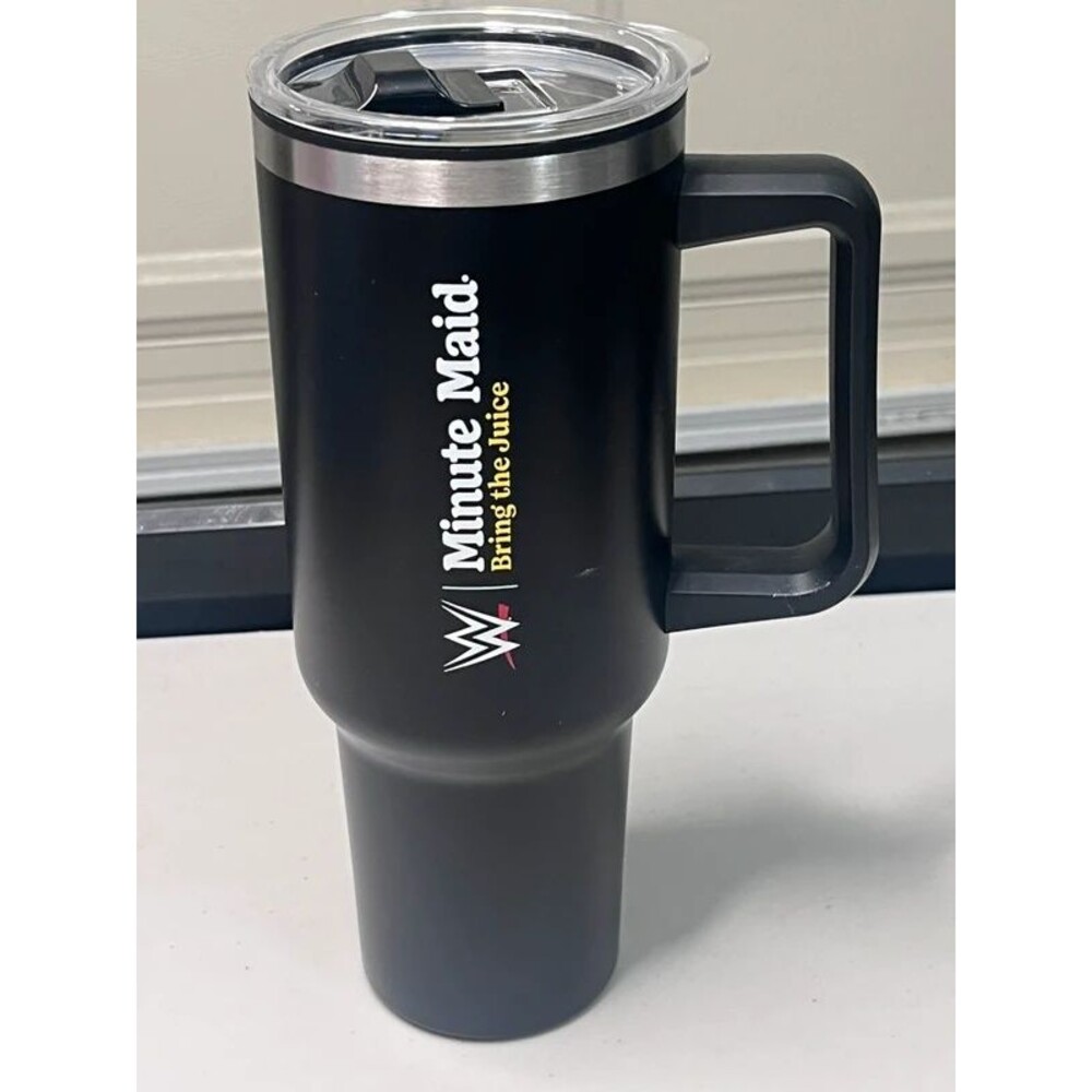 WWE Minute Maid Promotional Black Tumbler Mug